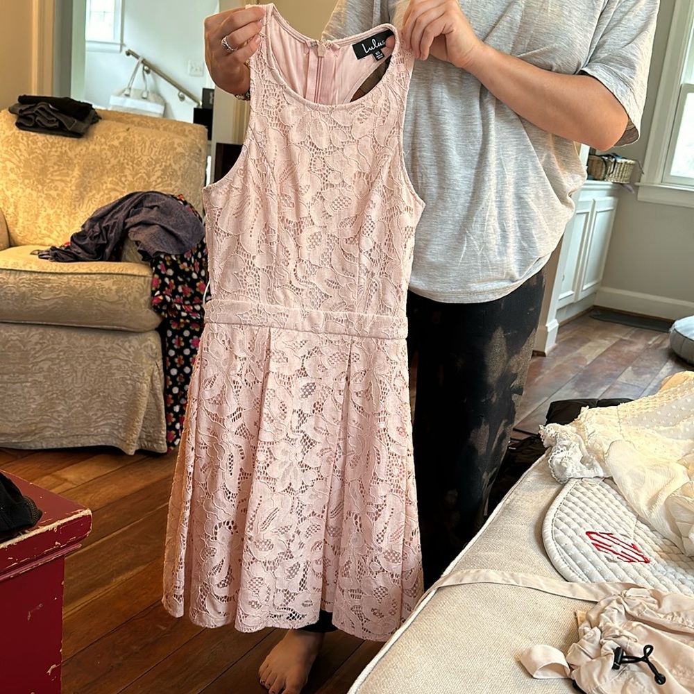 ballet pink lulus dress